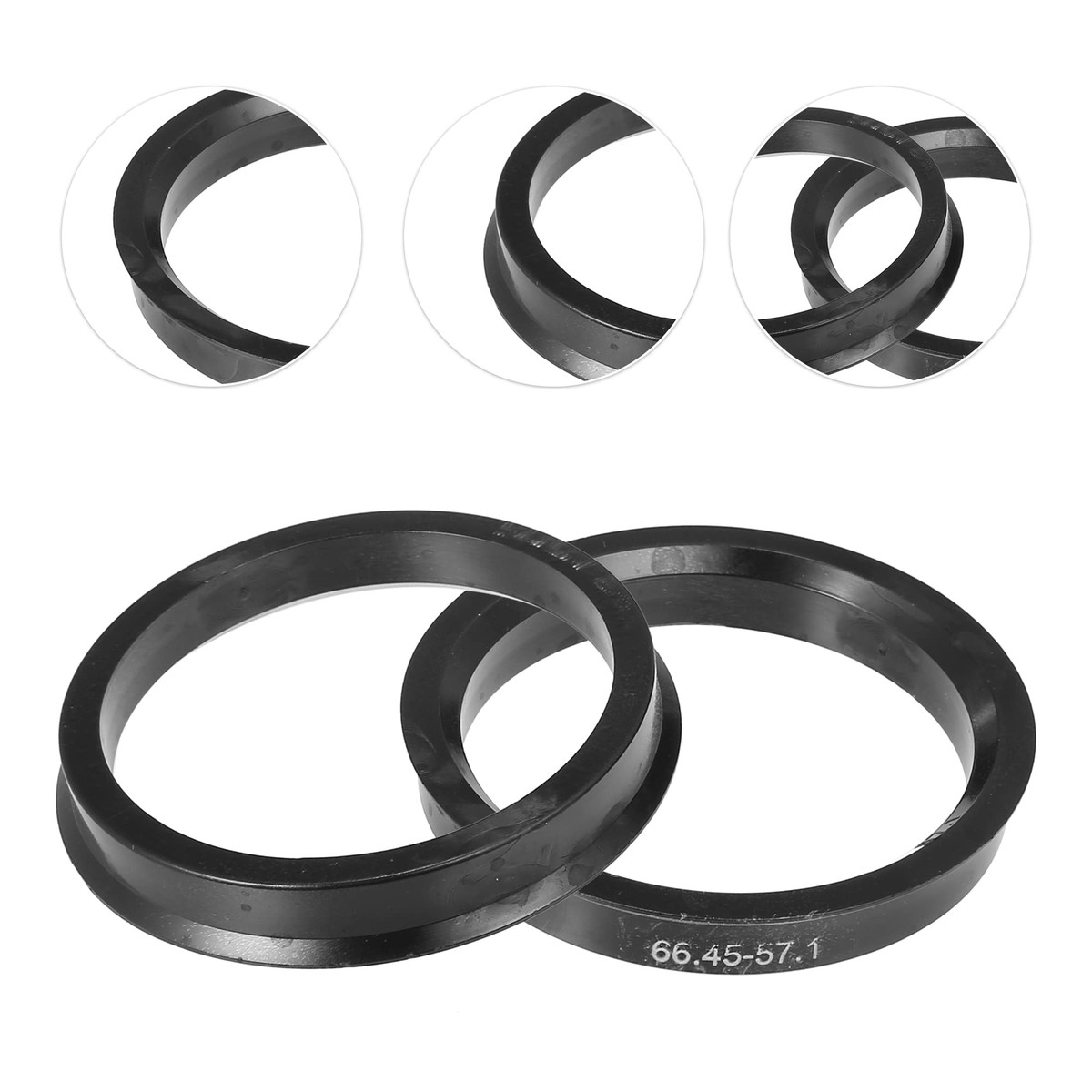 Set Of 4 PA12 (Nylon) Car Hub Centric Rings (Spigot Rings) 66.45mm (OD