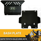 <!--F#f_0-->PS4X4 Bash Plate 4mm 2pc Powder Coated Black to suit Toyota Hilux 2005-2015<!--F/-->