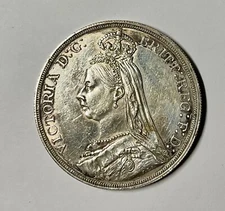 1887 Great Britain Crown Jubilee head Victoria Nice better grade old light clean
