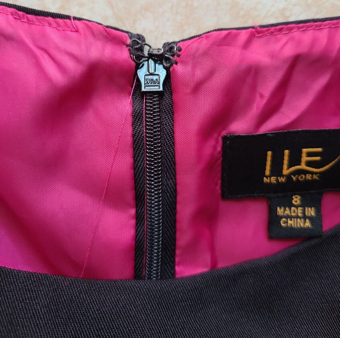 VETEMENTS ILE abito da donna a colori guaina a blocchi nero taglia 8