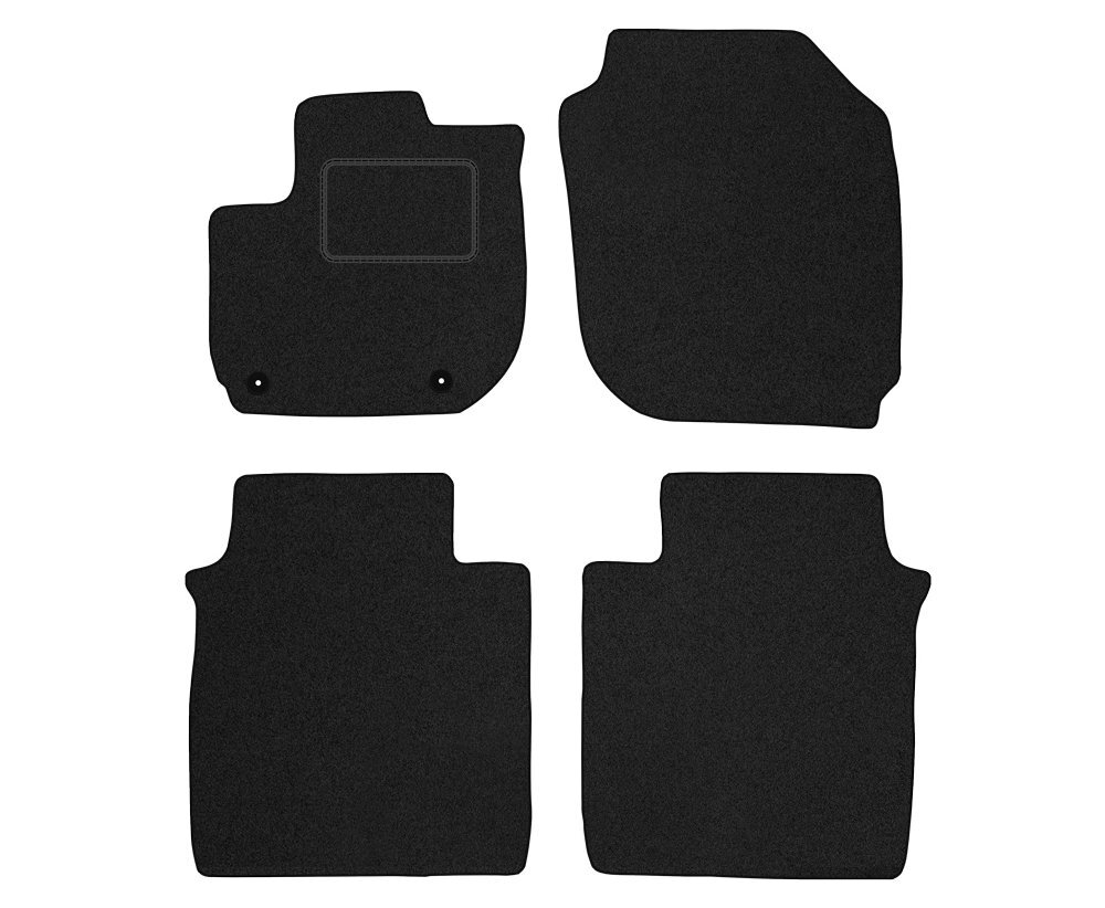 Tapis de sol velours STREAK rouge sur mesure pour Honda HRV 2015