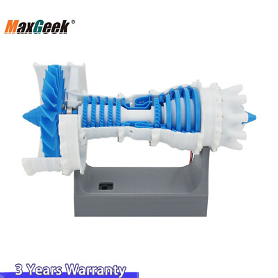 3D Printed Electric Jet Engine Model Supercharged With Chrysanthemum Nozzle