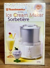 NEW - TOASTMASTER - AUTOMATIC ICE CREAM YOGURT MAKER #6701