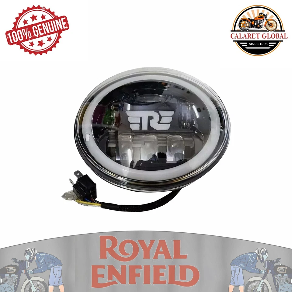 NEUER RE SCHEINWERFER 7" FÜR ROYAL ENFIELD HUNTER 350 METEOR 350 NEW CLASSIC 350 - Bild 2 von 4