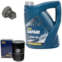 MotoröL Set 20W-50 5 Liter + ÖLfilter Sm 111 + Schraube FüR Audi Seat Vw Passat