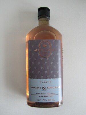 New Aromatherapy Cinnamon & Sandalwood Cozy Body Wash With Vitamin E Plus Aloe