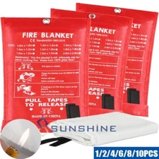 Fire Blanket 1-10PCS - XX-Large Fire Suppression Blanket Home Prepared 59''x59''
