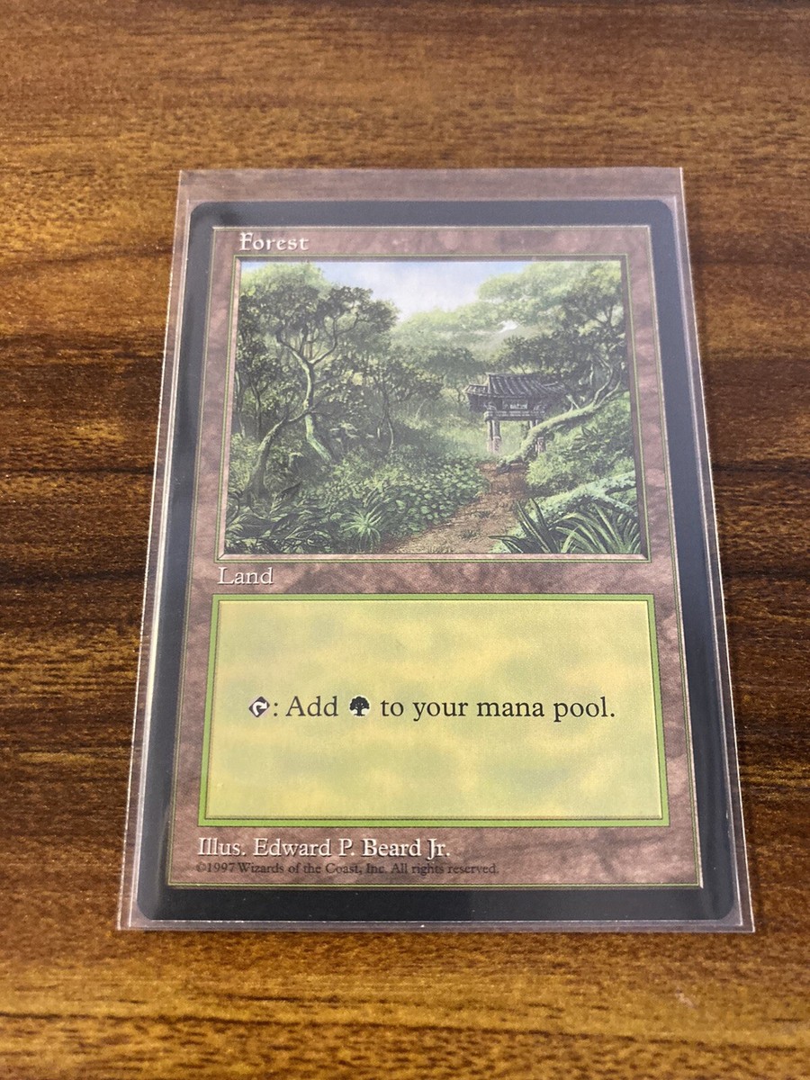 MTG✨APAC Land Promo FOREST Korea 🇰🇷 CLEAR✨MINT Rare 1997 MTG✨APAC Land Promo FOREST Korea 🇰🇷 CLEAR✨MINT Rare 1997