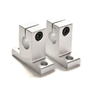 2PCS SK10 10mm Bearing CNC Aluminum Linear Rail Shaft Guide Support OJ