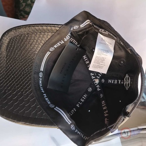 Cappello piatto berretto baseball sportivo PHILIPP PLEIN uomo pelle nero teschio originale - Foto 4 di 4