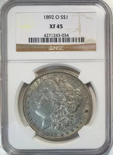 1892-O NGC XF45 Morgan Silver Dollar
