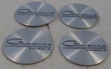 Giovanna Wheels Silver Custom Wheel Center Cap Caps Sticker Set 4