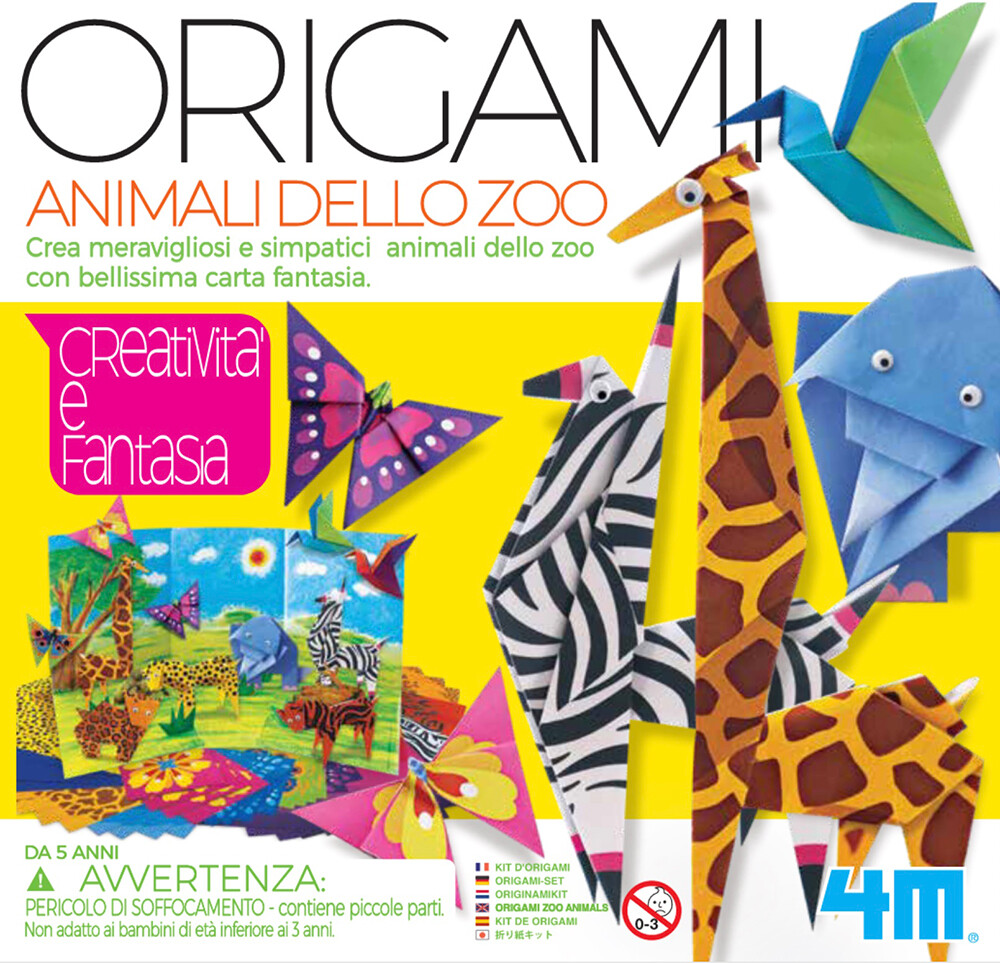 4M Creativita' e Fantasia Origami Animali Dello Zoo - Zoo Animals 4M