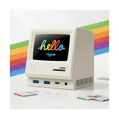 RayCue 13in 1 Type-C expansion dock Station Triple Monitor Clock/Photo Frame