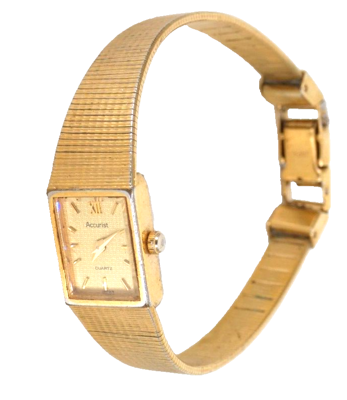 Accurist Gold Wriswatch Ladies Quartz Watch Beautiful Vintage Gold Plated  991000