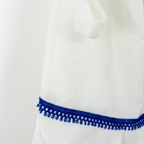 Vintage Baby Girl Folk Dress White Embroidered Boho Peasant Toddler Size 1 - Picture 6 of 7