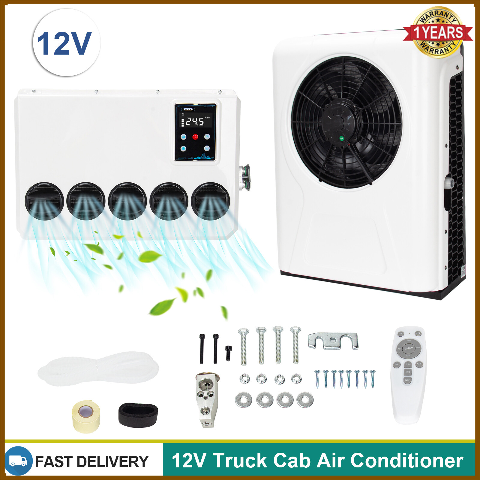 12V 12000 BTU Mini Split Air Conditioner for Trucks Buses RVs Caravans-image