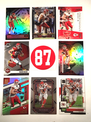 TRAVIS KELCE / 8X NFL Football Card Lot / Kansas City Chiefs/+ Sticker