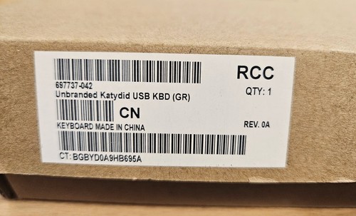 HP 697737-042 Hp Katydid Full size Usb Slim Kb German GR - Picture 2 of 3