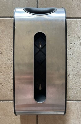 SimpleHuman Wall Mounted Grocery Bag Dispenser, Brushed Stainless Steel