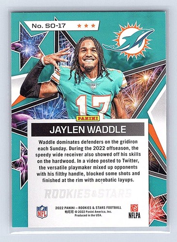 2022 Panini Rookies & Stars - Standing Ovation #SO-17 Jaylen Waddle - Picture 2 of 2