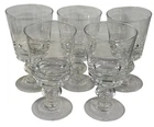 STEUBEN CRYSTAL 7926 WATER GOBLET SET OF 5 BALUSTER TEARDROP STEMS