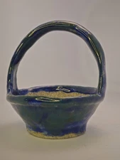 Echizen Bunzan Japanese Bonsai Kusamono Basket Pot 3.25"x3.875"