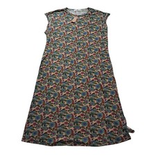 NWT Natural Life Dress Womens XL Tan Floral Sleeveless Midi Boho Causal Summer