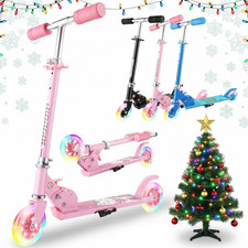 Faltbar Kinderroller LED Räder Kinderscooter...