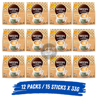 12 x Nescafe White Coffee Original (15 Sticks x 33g) + DHL EXPRESS SHIPPING