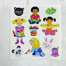 Vintage Sandylion Prismatic Stickers 1 Mod 2"X2" Sticker kids painting animals