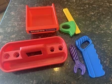 5pc Vintage Little Tikes Tool Shop Box Caddy Case Bin Tools