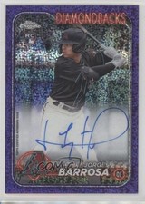 2024 Topps Chrome Update Purple Speckle Refractor /299 Jorge Barrosa Auto 3hd