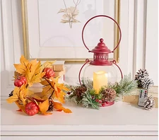 Home Reflections Indoor/Outdoor 13" Hanging Lantern | Color Red