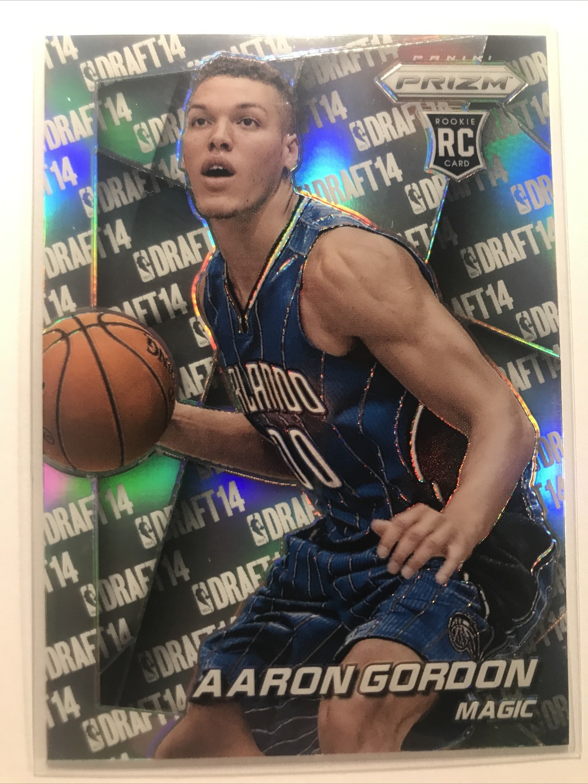 Aaron Gordon 2014-15 Panini Prizm #34 ROOKIE RC SIILVER LOGO PRIZM SP NICE!!