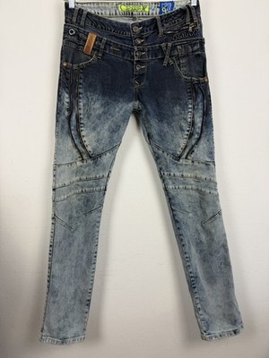 Cipo & Baxx Double Layer Jeans Herren W33 L32 Blau Cotton Stretch Regular Fit