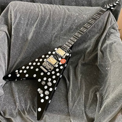 Custom Randy Rhoads Polka Dot Electric Guitar HH Pickups Tremolo Bridge