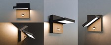 New Outdoor LED Wall Sconce Rotatable Light Waterproof Exterior Motion Sensor