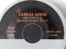 Cardas Audio Quad Eutectic Silver Solder Rosin Flux Core .032 Dia  50"