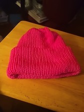 Beanie Hot Pink Hand Knitted Beanie
