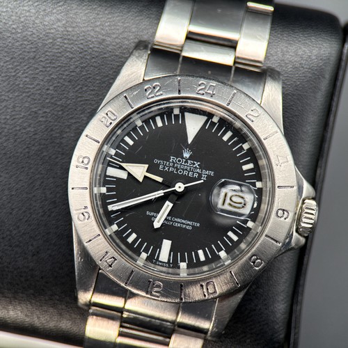 Vintage Rolex Explorer II 1655 Steve McQueen Black Dial 40mm Complete Set 1973