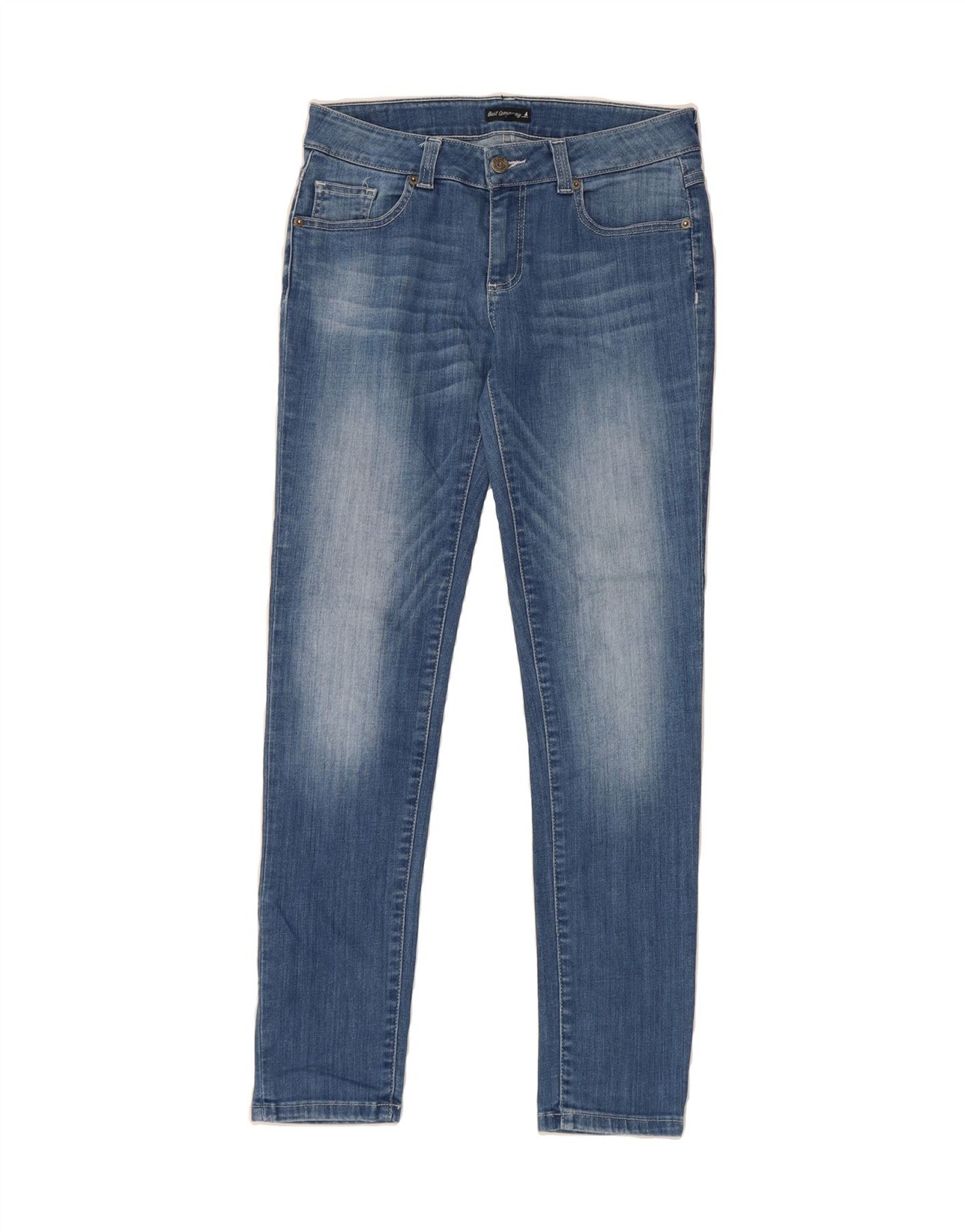BEST COMPANY Womens Slim Jeans IT 44 Medium W32 L30 Blue Cotton BE11
