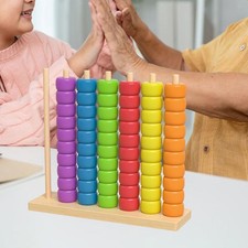 Wooden Color Sorting Stacking Toys Sensory Toy Interactive Color Recognition for