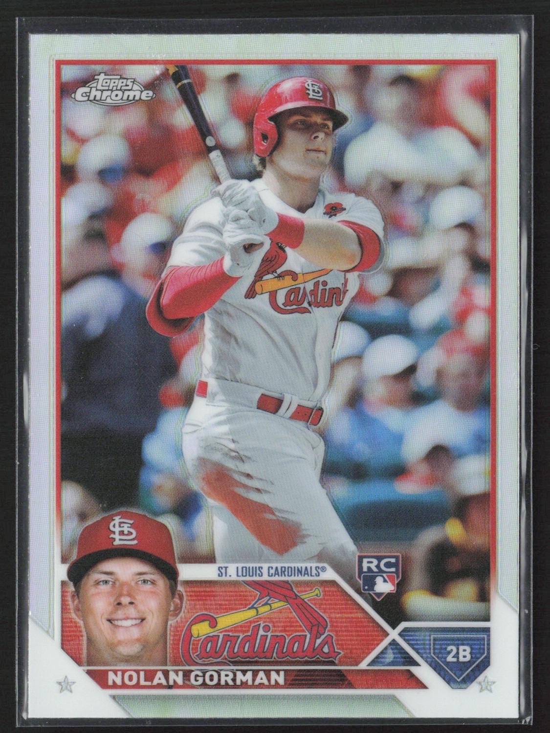 2023 Topps CHROME #192 Nolan Gorman REFRACTOR