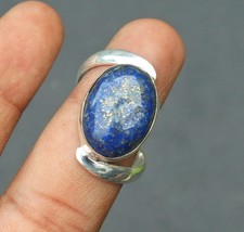 Lapis Lazuli Gemstone 925 Sterling Silver Ring Handmade Jewelry GiftForValentine