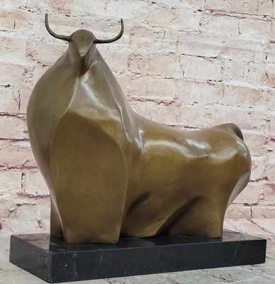 Bronze Sculpture Collectible Home Office Decoration Botero Bull Hot Cast Statue