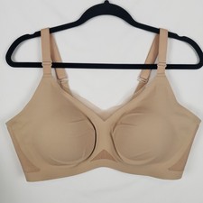 Honey Love Crossover Bra 1X Wireless Removeable Inserts Adjustable Smooth Nude