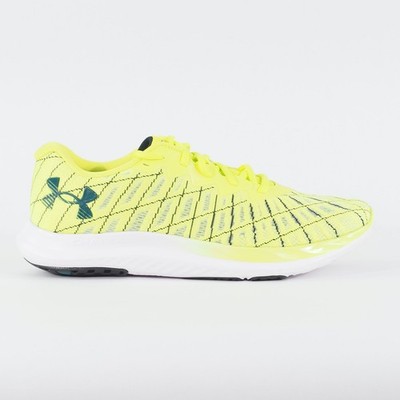 Herren Under Armour Charged Breeze 2 Grün Mesh Laufen Schnürschuhe Sportschuhe