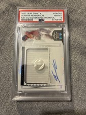 2022 Leaf Trinity Gunnar Henderson Platinum Spectrum Foil Patch Auto/10 BGS 8.5