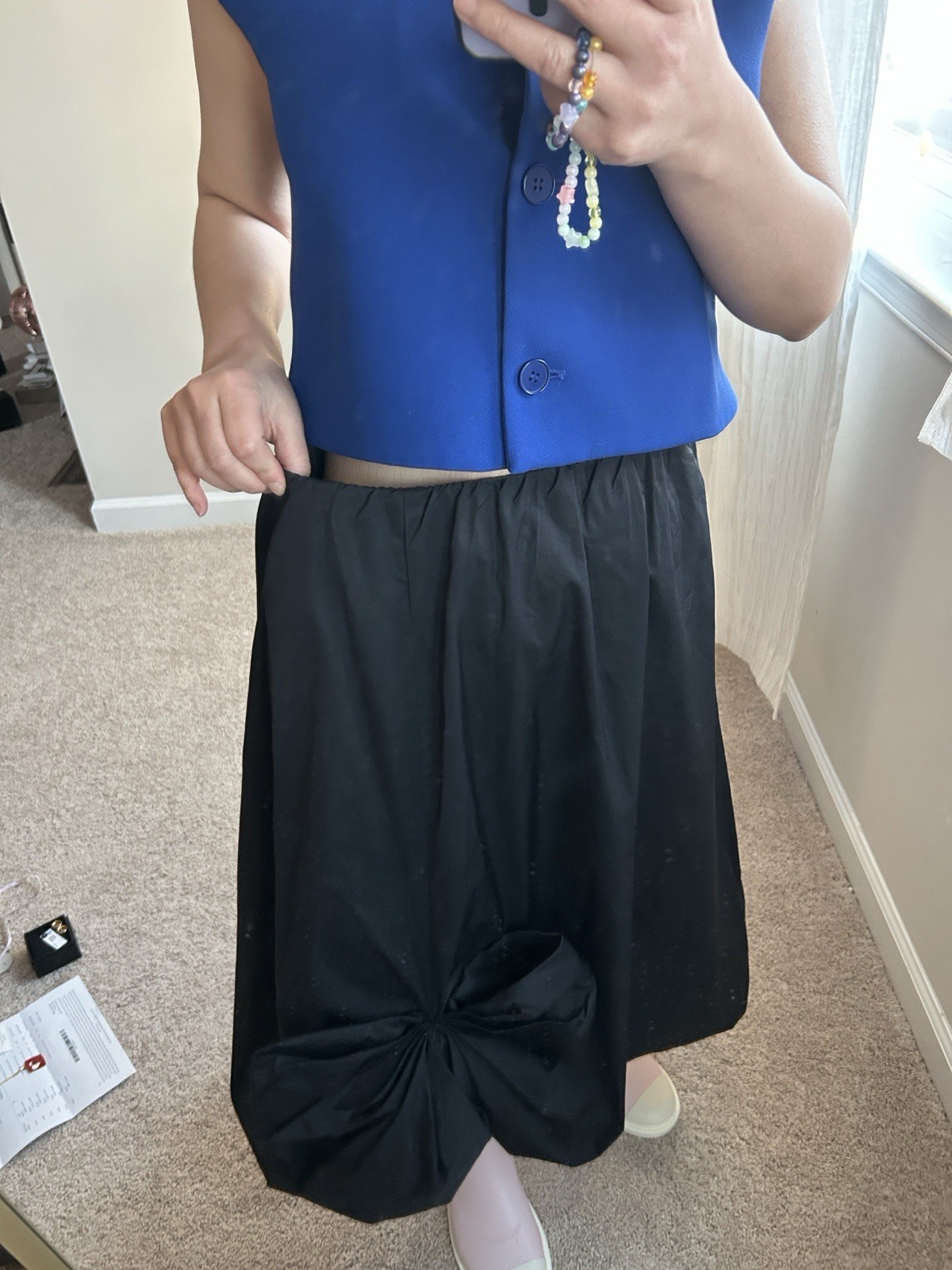 Zara ballon skirt with bow. Xs image 5